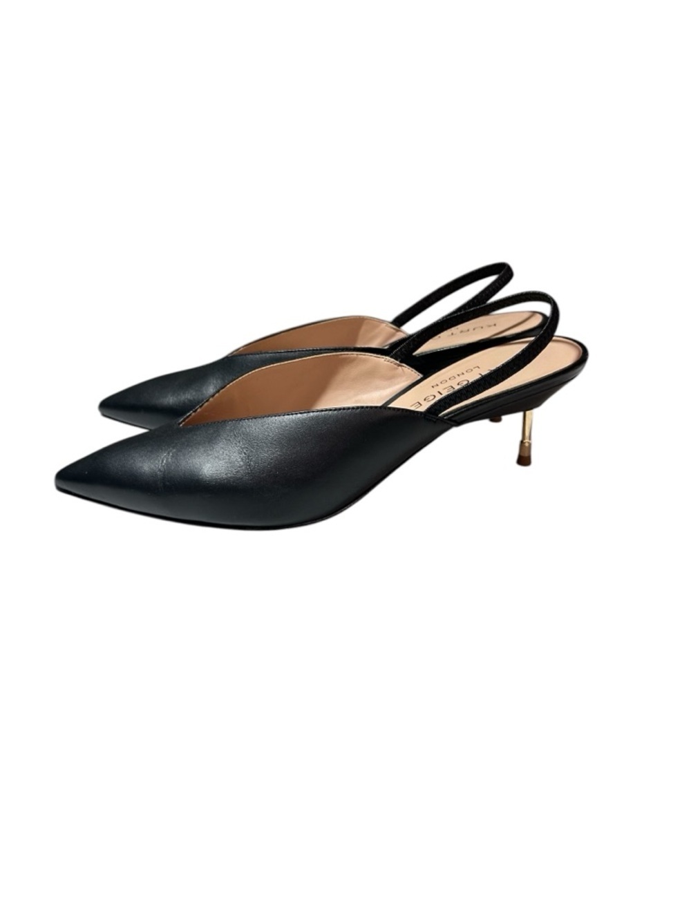 Kurt Geiger London Battersea Pointed-Toe Slingback Kitten Heels size 6/6.5